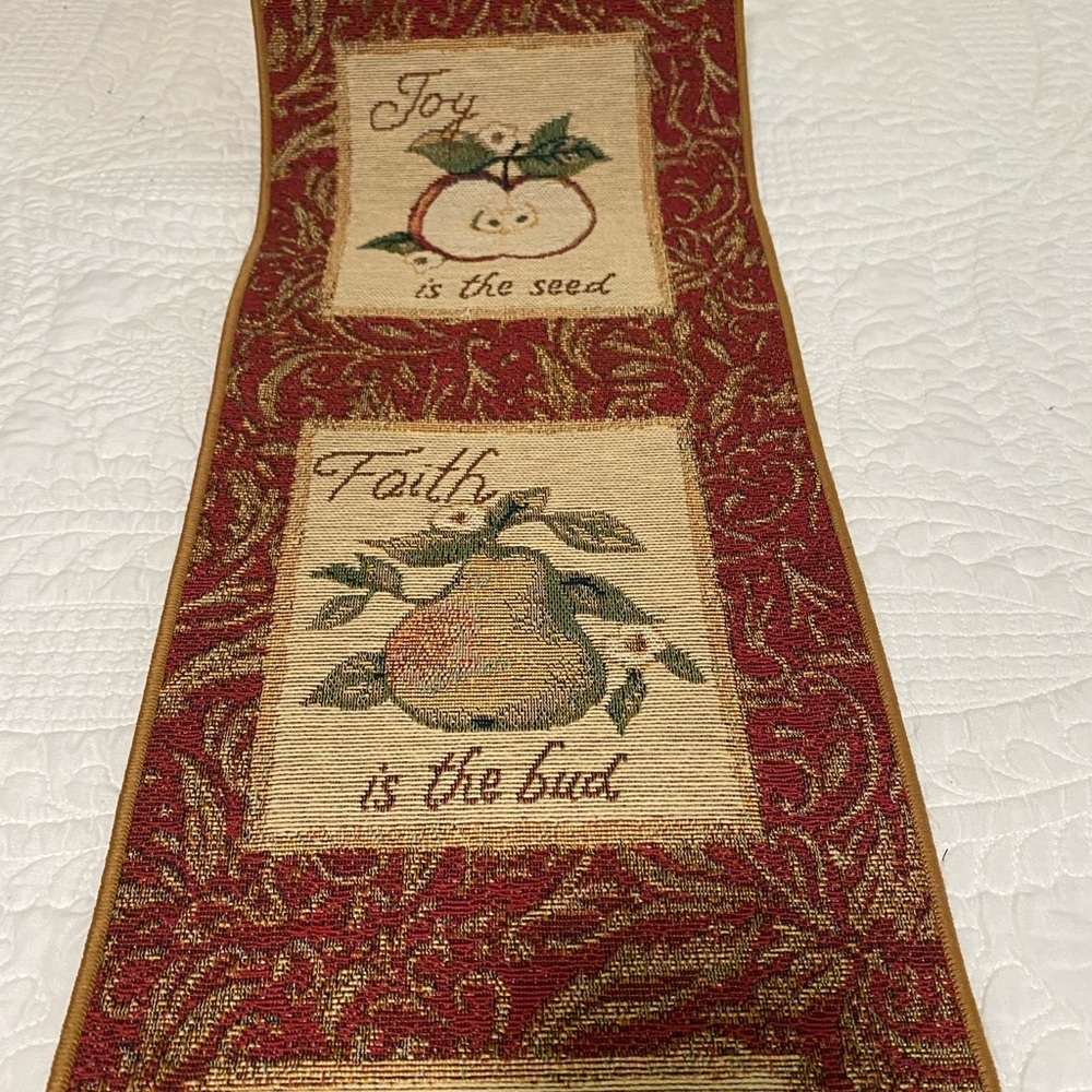 Elegant Burgundy and Gold Wall Hanging - Picture 4 of 14